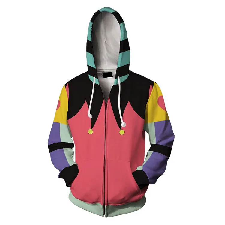 Helluva Boss Fizzarolli Red Hoodie Coat Outfits Cosplay Costume Halloween Carnival Suit