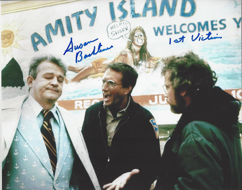 JAWS 1st Victim autographed 8x10 color Photo Poster painting (Chrissie) Amity Island Photo Poster painting Bonus