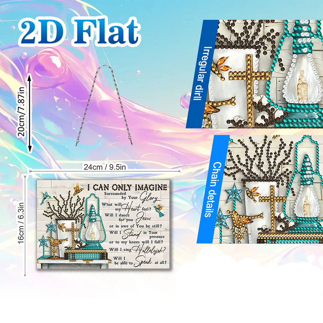 English Letters DIY 5D Round Drill Diamond Art Hanging Gem Painting for Decor