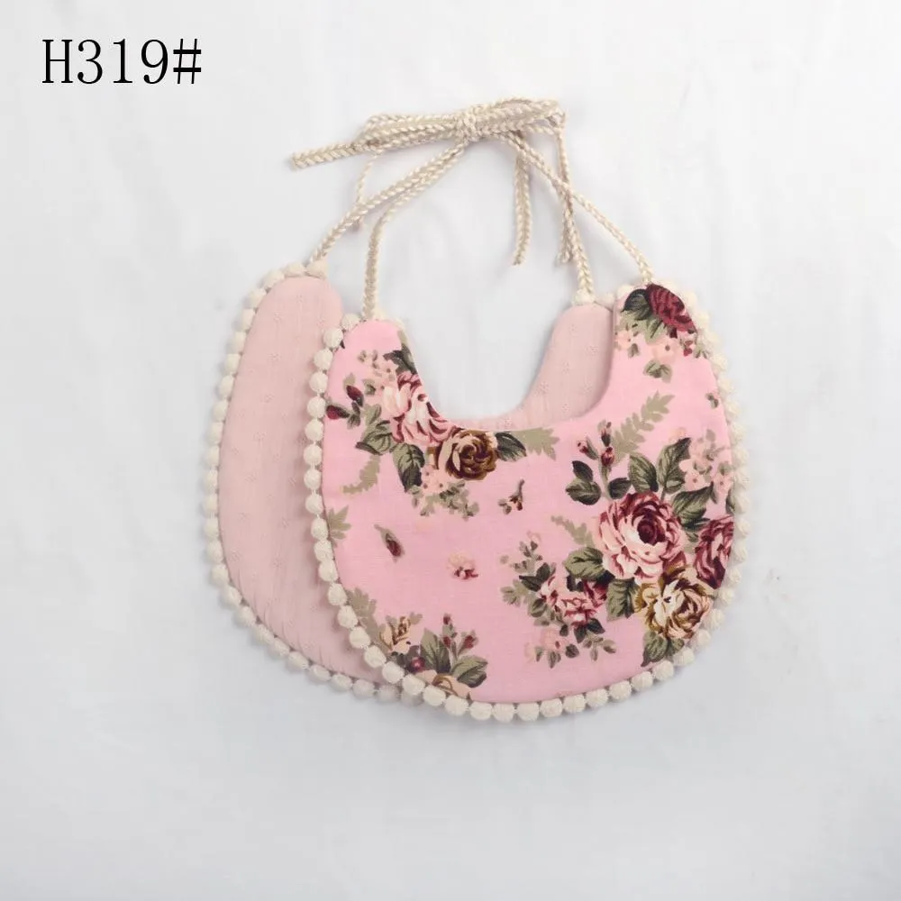 2020 Brand New Infant Baby Girl Boy Bib Kid Toddler Dinner Feeding Tassel Double-deck 100% Cotton Linen Burp Cloths Saliva towel