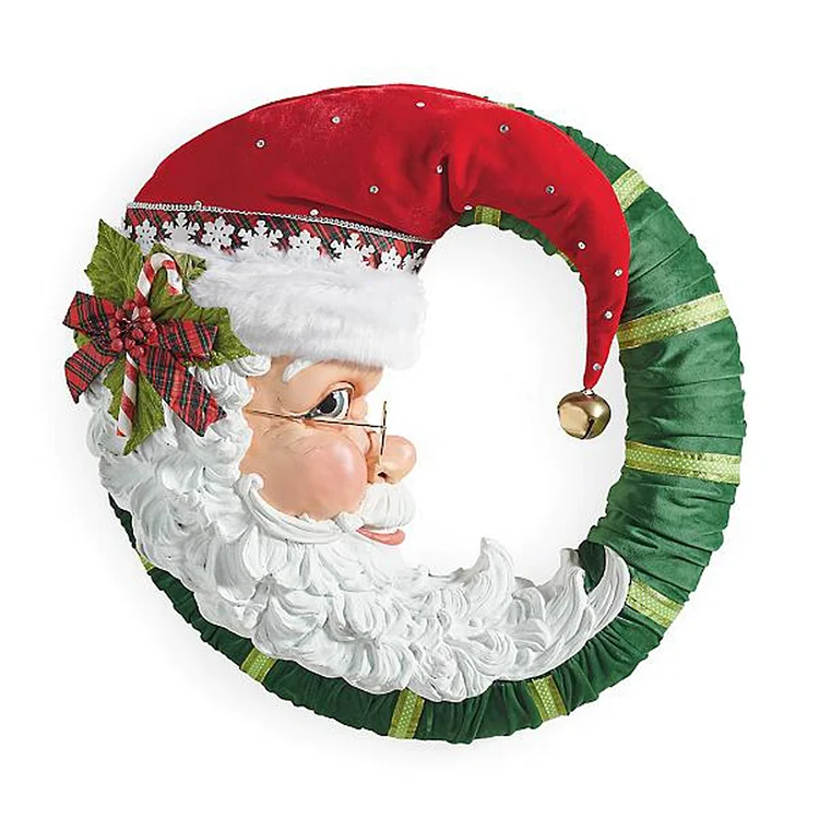 Jolly Santa Wreath Christmas Wreath | AvasHome