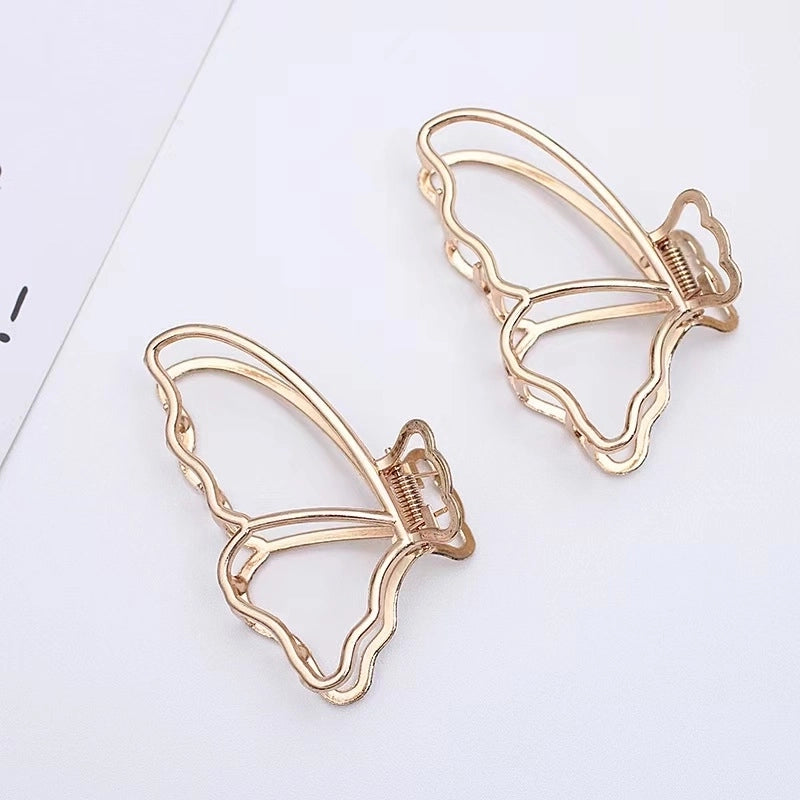 Metal Grab Clip Elegant Bow Hairpin Back Head Large Shark Clip French Pearl Clip Hair Accessories