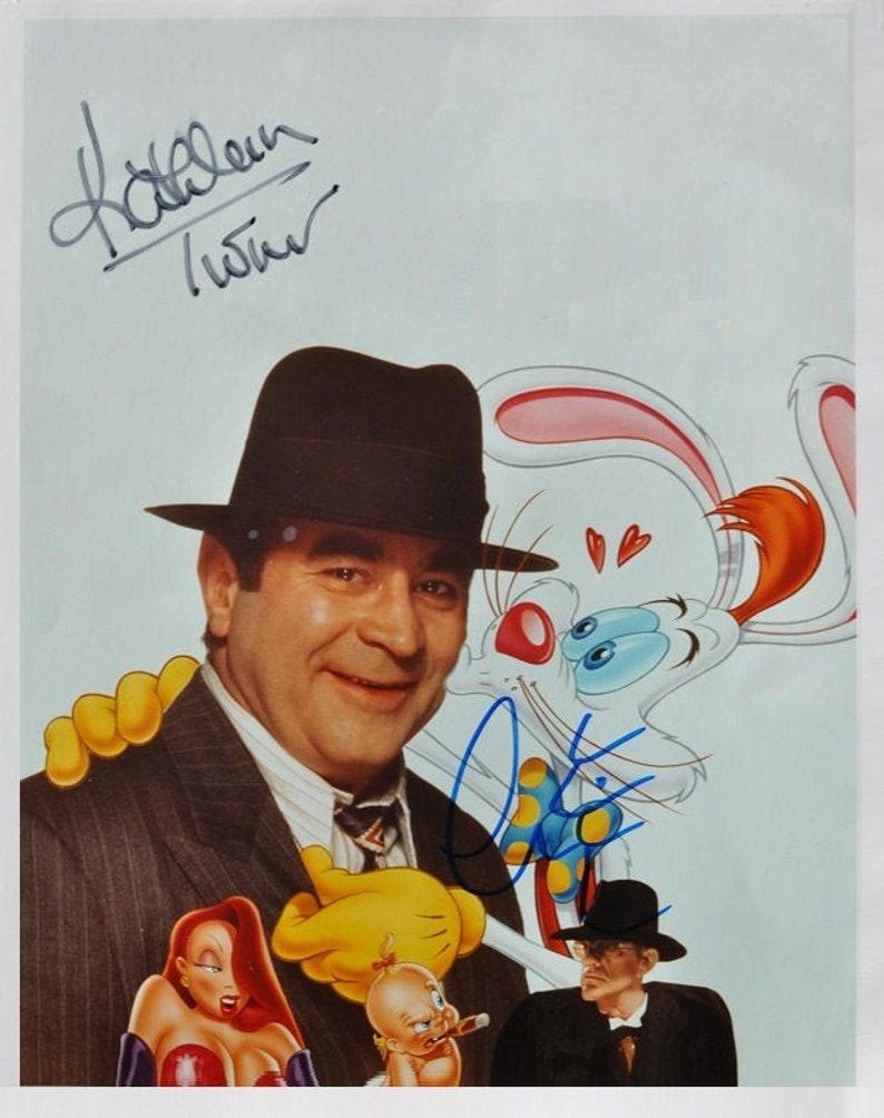 ROGER RABBIT CAST Signed Photo Poster painting X2 Kathleen Turner, Charlie Fleischer wcoa