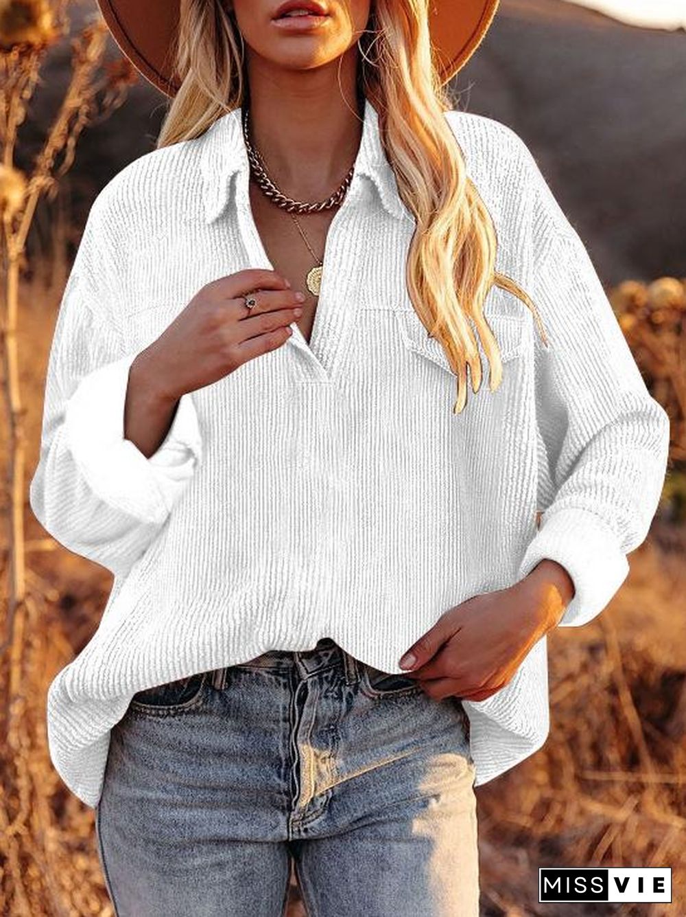 Autumn Leisure Women Corduroy Coat