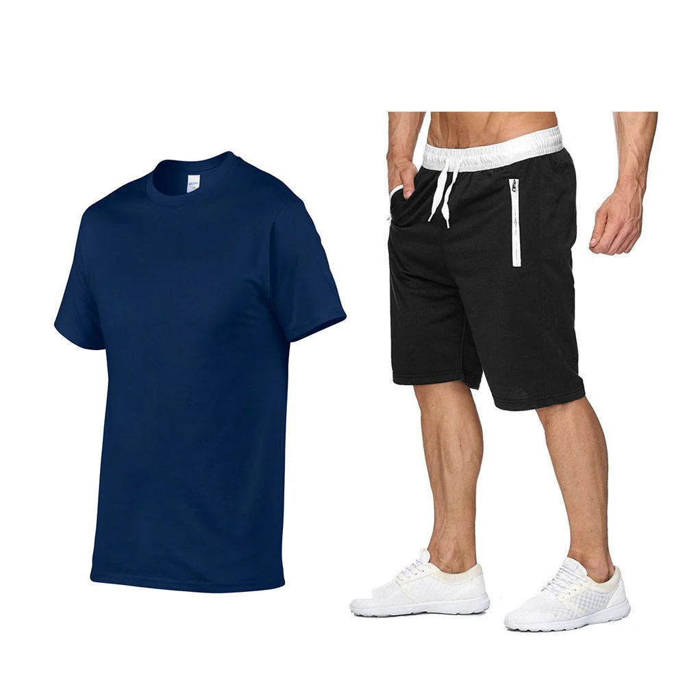 Men's Summer Short Sleeve Shorts Sports Suit
