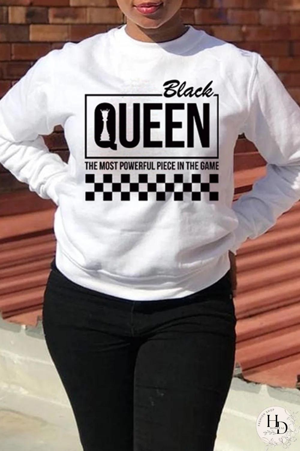 Black Fashion Casual Letter Print Basic O Neck Plus Size Tops