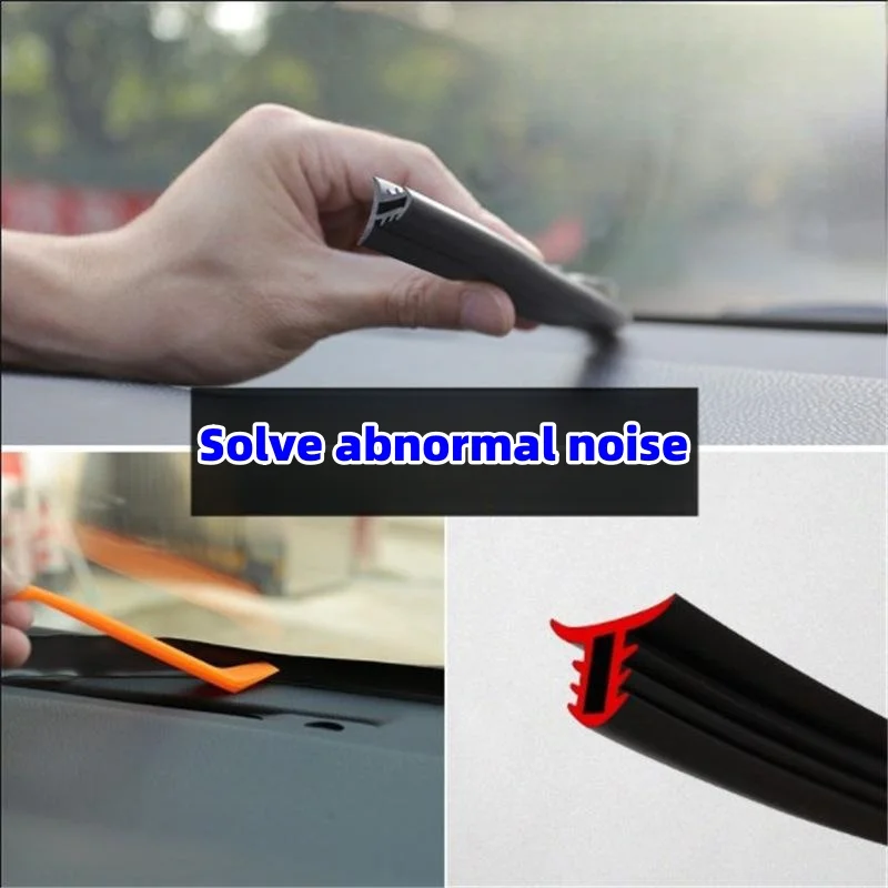 Car front windshield sound insulation gap strip