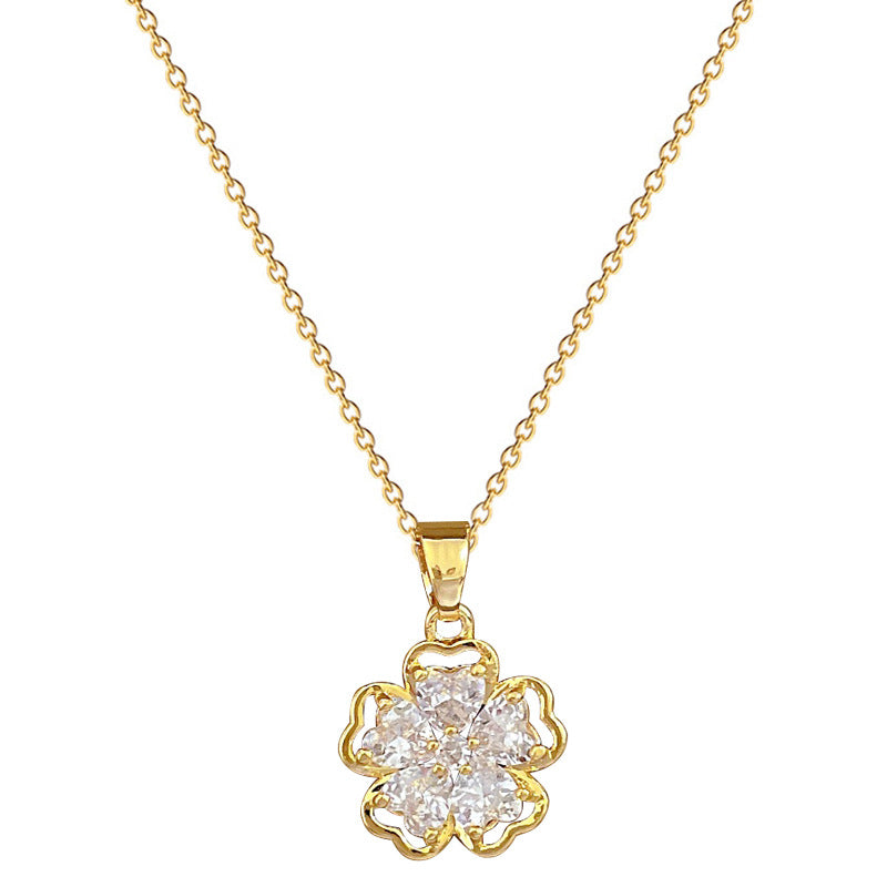 Korean Cosmos Geometric Titanium Steel Electroplating Earrings