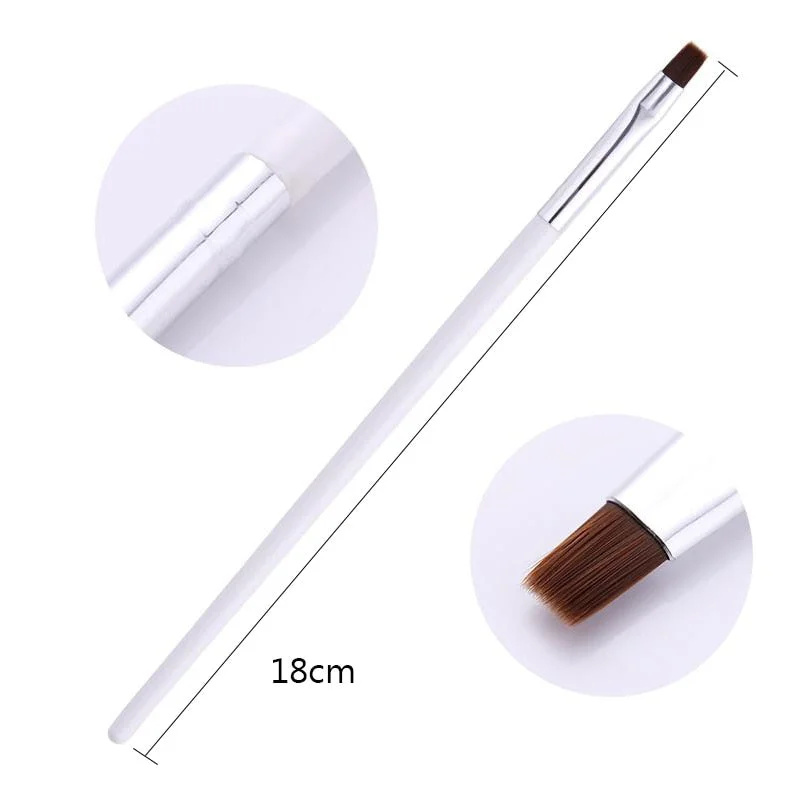 1 Pc Gradient Bloom Nail Painting Brush Pen UV Gel Nail Art Brush With Wood Handle Nylon Hair Draw Manicure Nail Art Tool-Nail Inspo