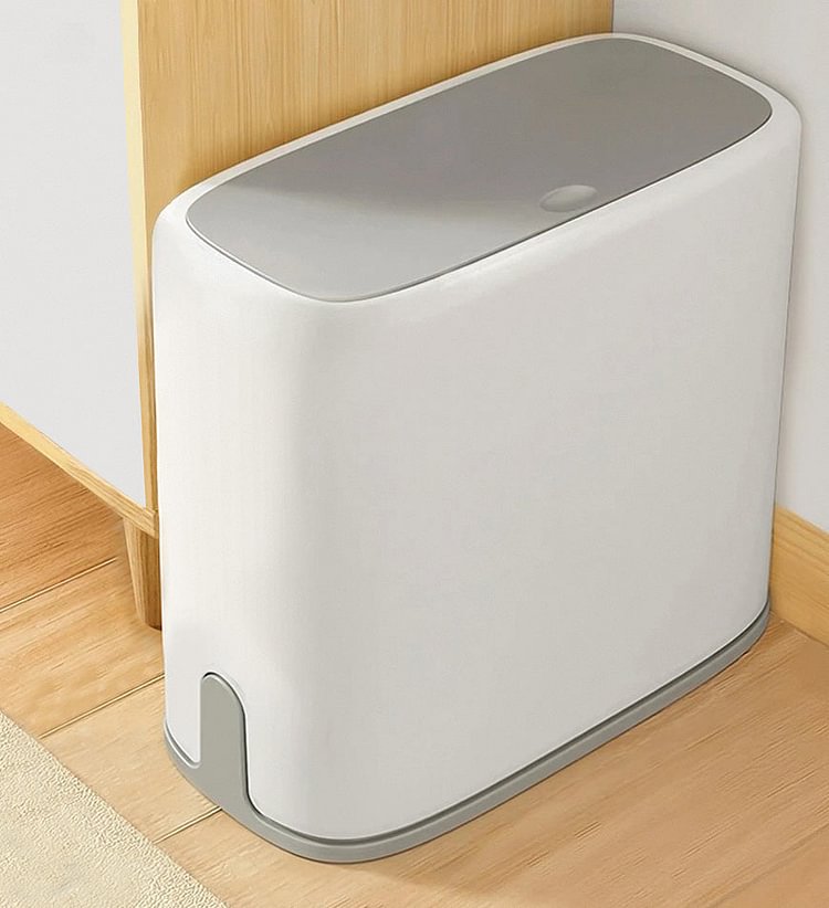 Joybos® Bathroom Press Style Narrow Garbage Bin with Lid