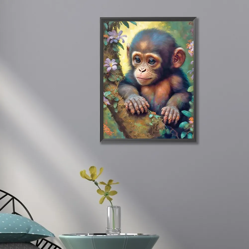 Diamond Painting - Full Round Drill - Monkey(Canvas|30*40cm)