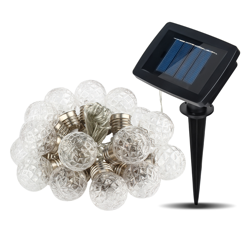 

LED Solar String Light Glass Pineapple Bulb Ball Fairy Lamp Garden Decor, 501 Original