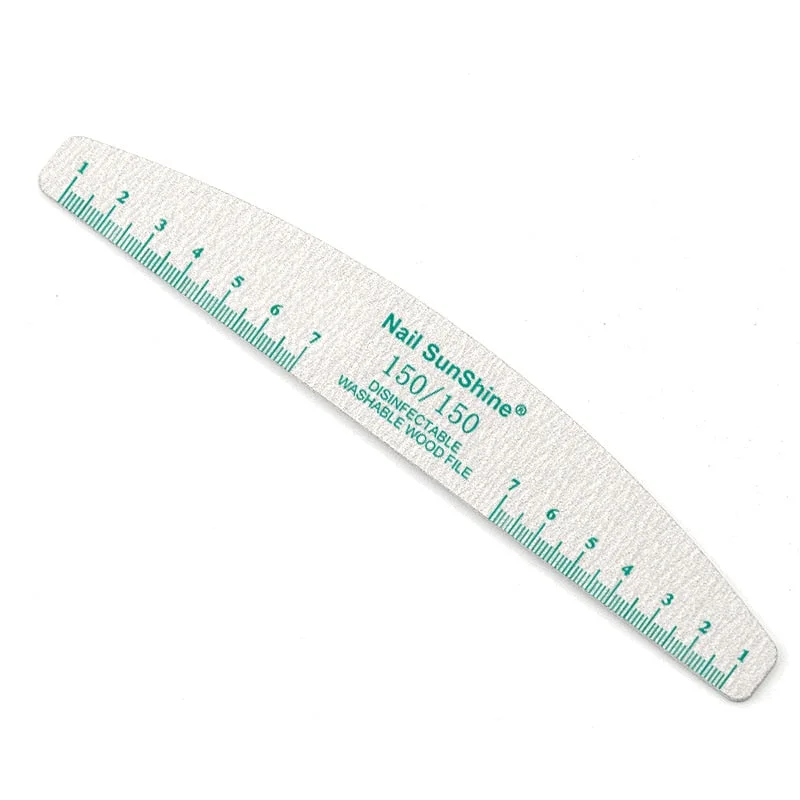 1Pc 80/100/150/180/240 Professional Half Moon Nail File Grinding Block File Nail Buffer Colorful Lime Manicure Pedicure DIY Tool-Nail Inspo