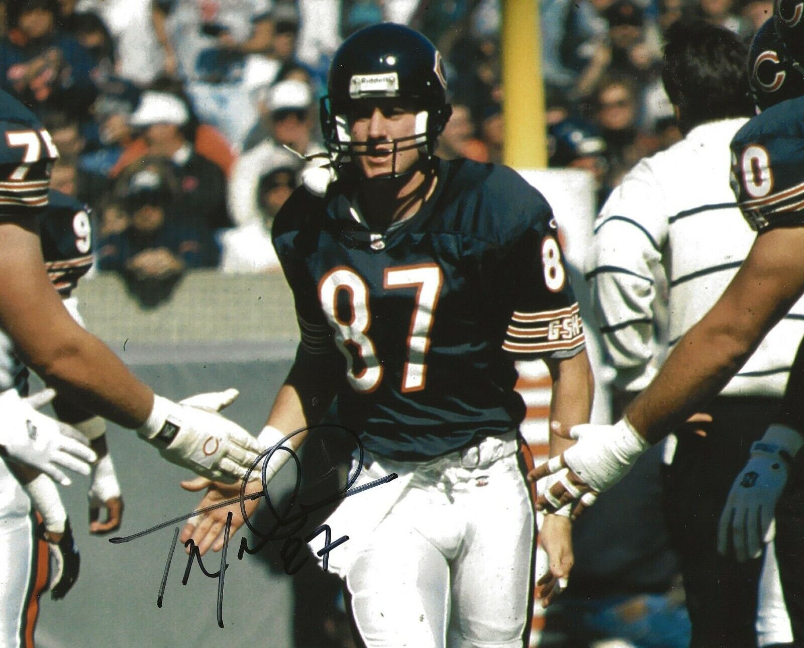 Tom Waddle signed Chicago Bears 8x10 Photo Poster painting autographed 2