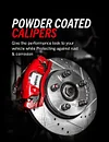 Power Stop Front S3122A Pair of High-Temp Red Powder Coated Calipers