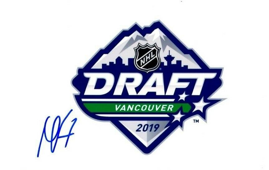 NILS HOGLANDER autographed VANCOUVER 2019 NHL draft 4x6 Photo Poster painting VANCOUVER CANUCKS