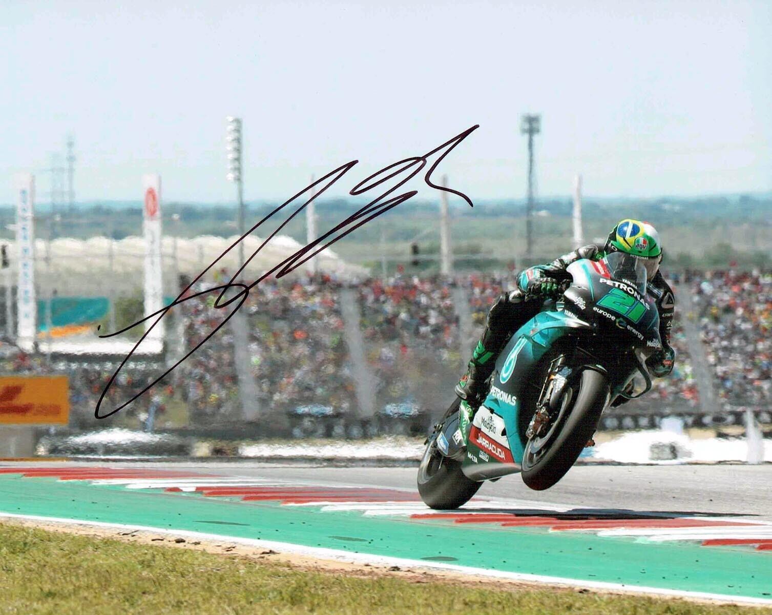 Franco MORBIDELLI 2019 SIGNED Autograph MOTOGP Petronas 10x8 Photo Poster painting D AFTAL COA