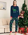Family Letter Animal Christmas Parent-child Home Pajamas