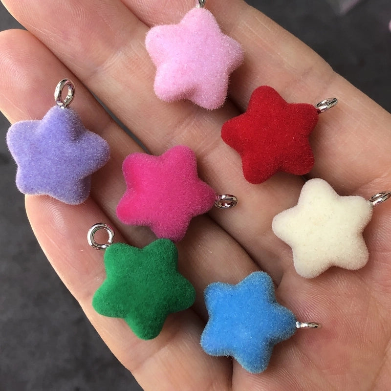 10 PCS/Package 15mm Plastic Resin Pentagram Jewelry Accessories Pendant
