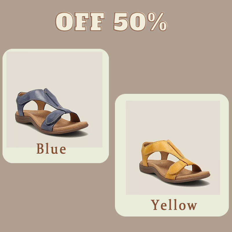 🔥Last Day Promotion 50% OFF - Comfortable Women's Velcro Wedge Orthopedic Sandals