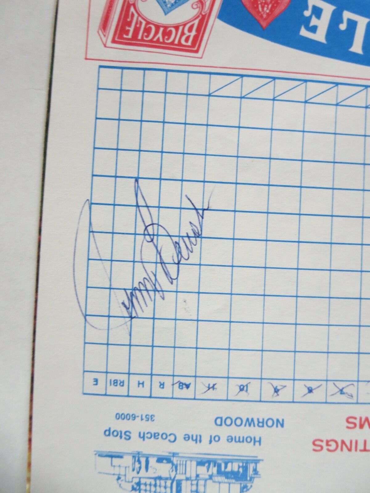 Johnny Bench REAL hand SIGNED 1974 Reds Scorebook JSA & PSA/DNA COA