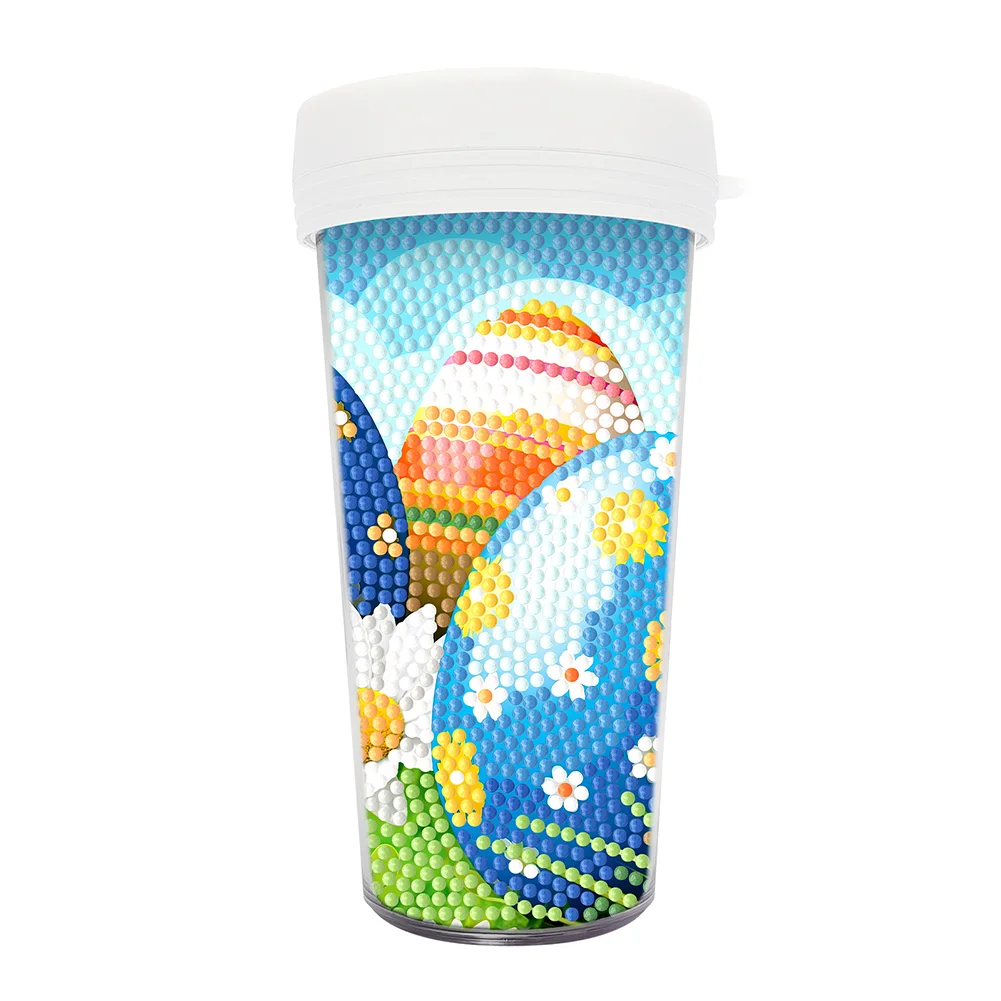 DIY Easter Eggs 470ML Travel Home Diamond Painting Art Water Cup BPA Free With Lid