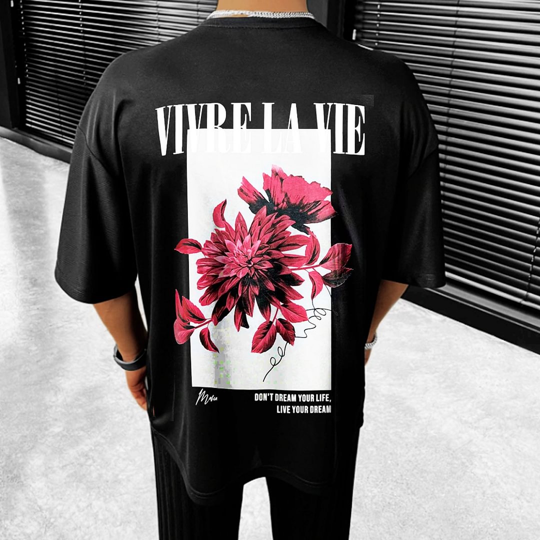Men's Oversized Floral Print T-Shirt
