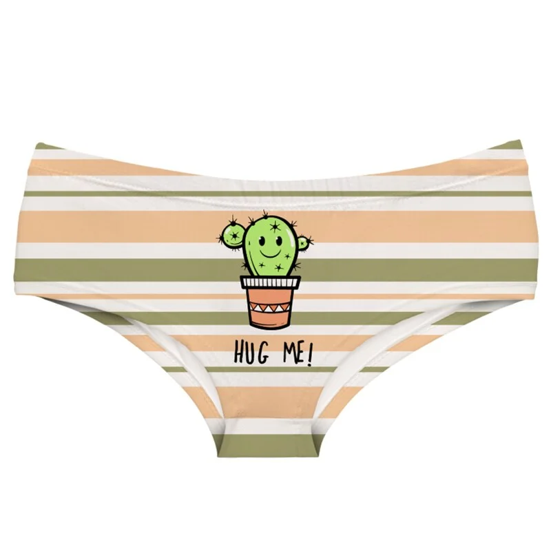 Milk Silk Panties Girls Creative Print Lingerie Women Elastic Breathable Brief Underpant трусы Cozy Underwear трусы женские