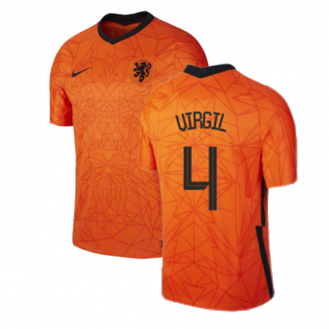 Niederlande Virgil van Dijk 4 Home Trikot EM 2020-2021