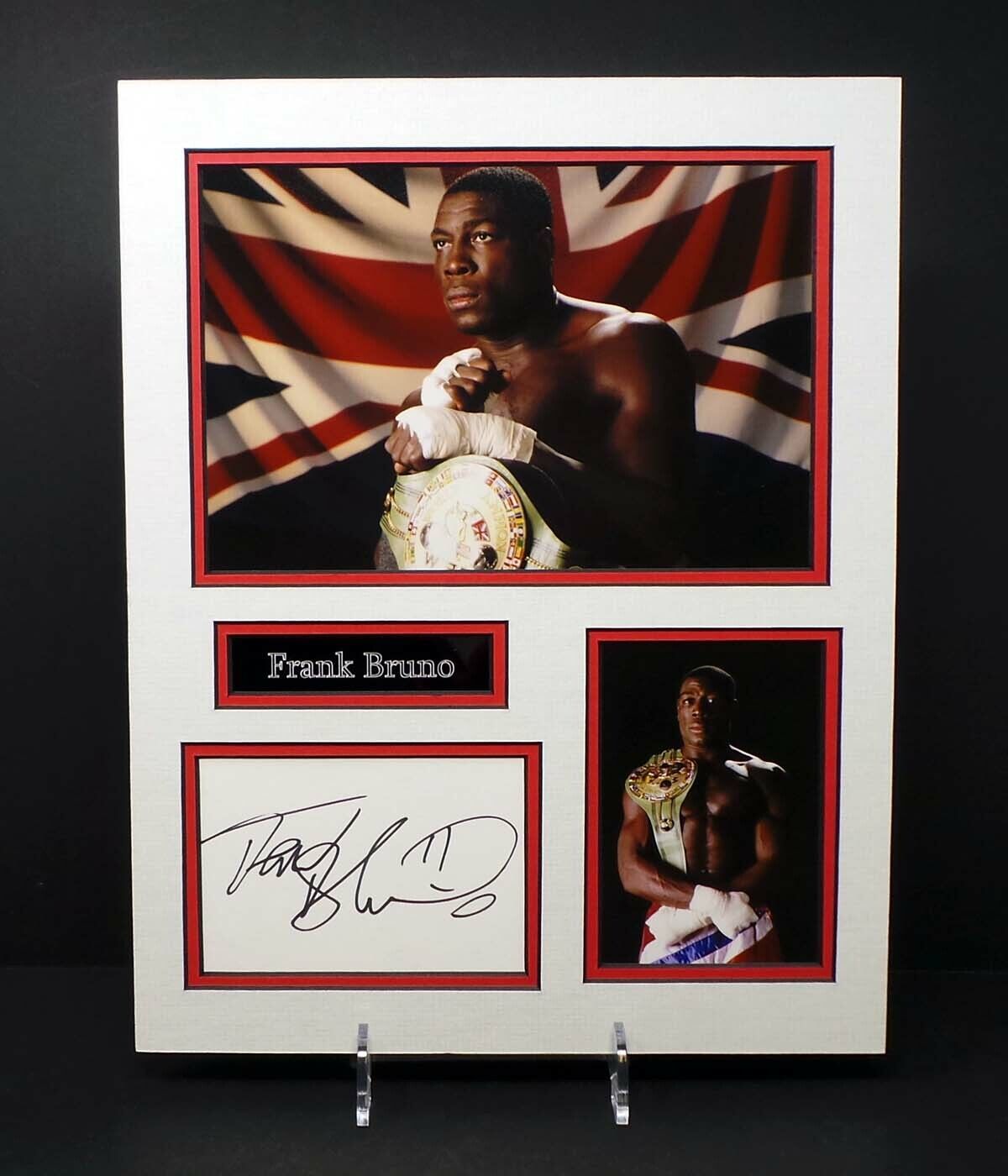Frank BRUNO Signed Mounted 14X11 Photo Poster painting Display AFTAL RD COA British Boxer Legend
