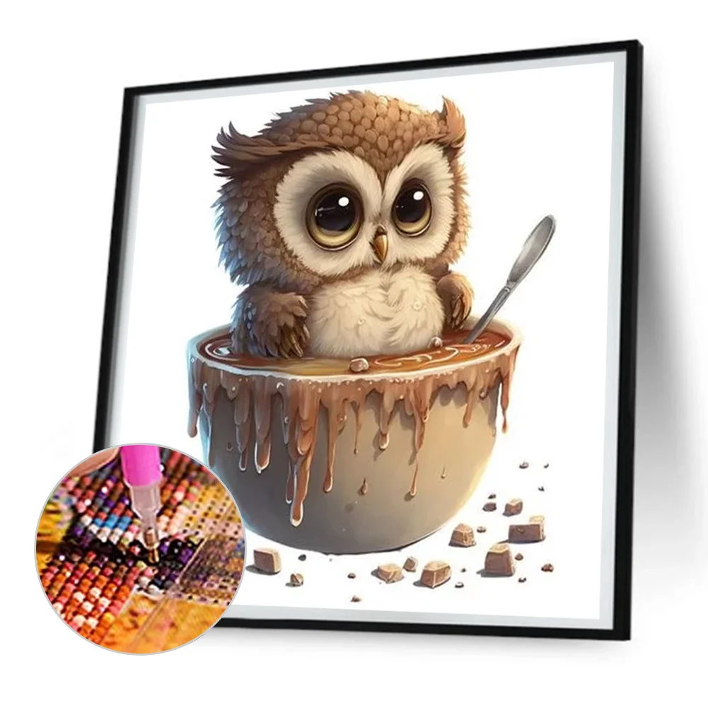 Full Round Diamond Painting 30*30cm - Owl