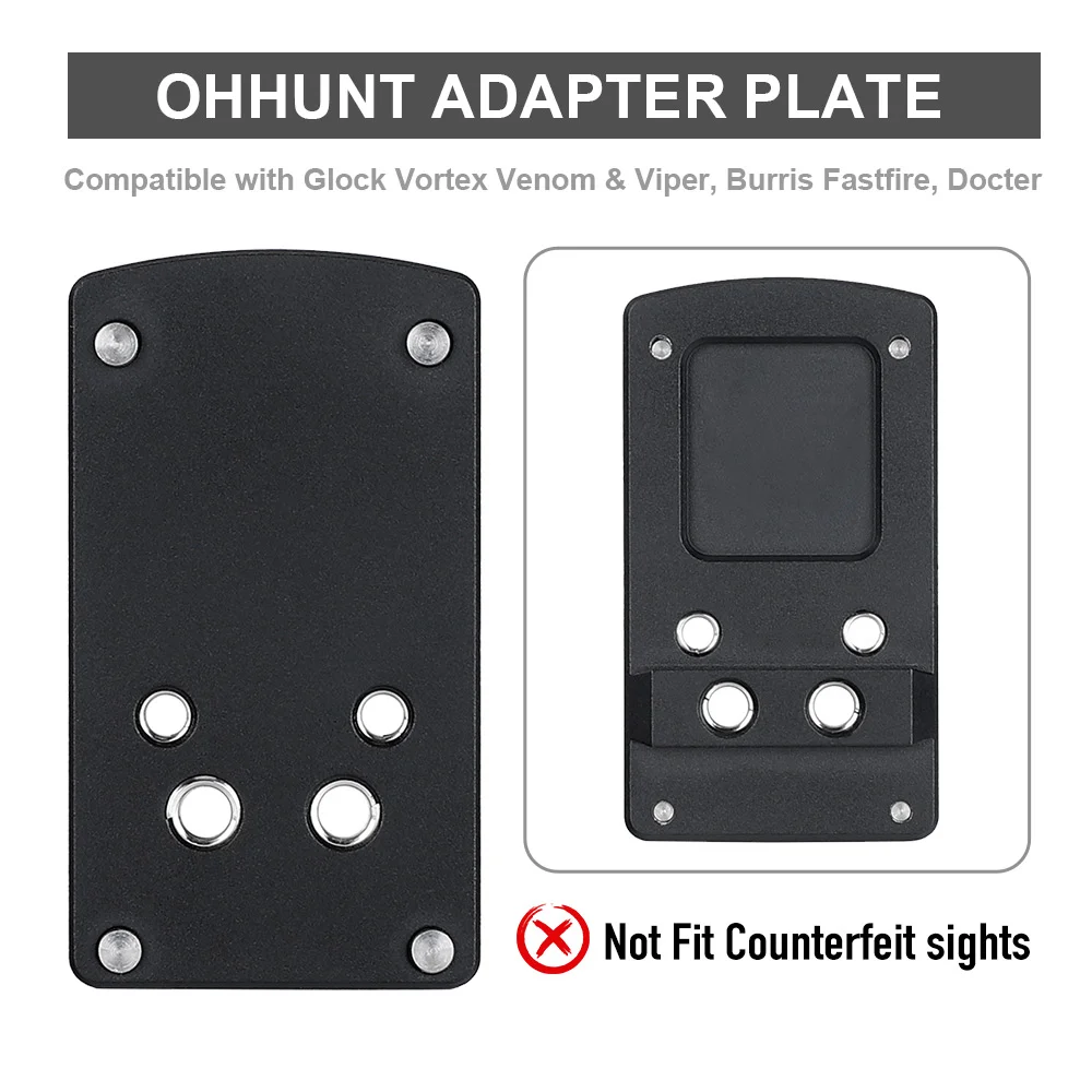 ohhunt® Mounting Plate Red Dot Adapter for Glock Vortex Venom/Viper/Burris Fastfire/Docter