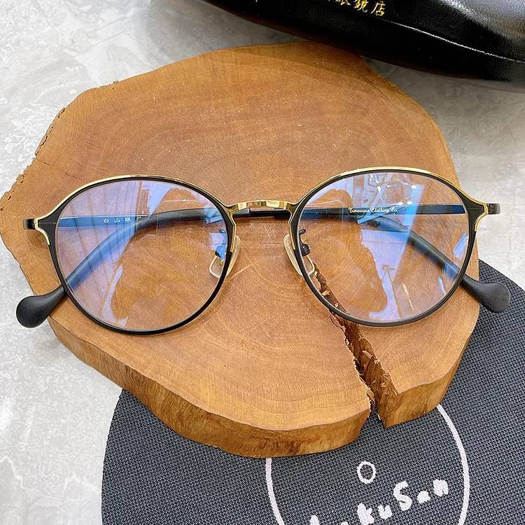 HUKU Japanese Luxury Brand TITANIUM Eyeglasses Frames Men Retro Business Outdoor Myopia Glasses Women Vintage Round Oval Eyewear