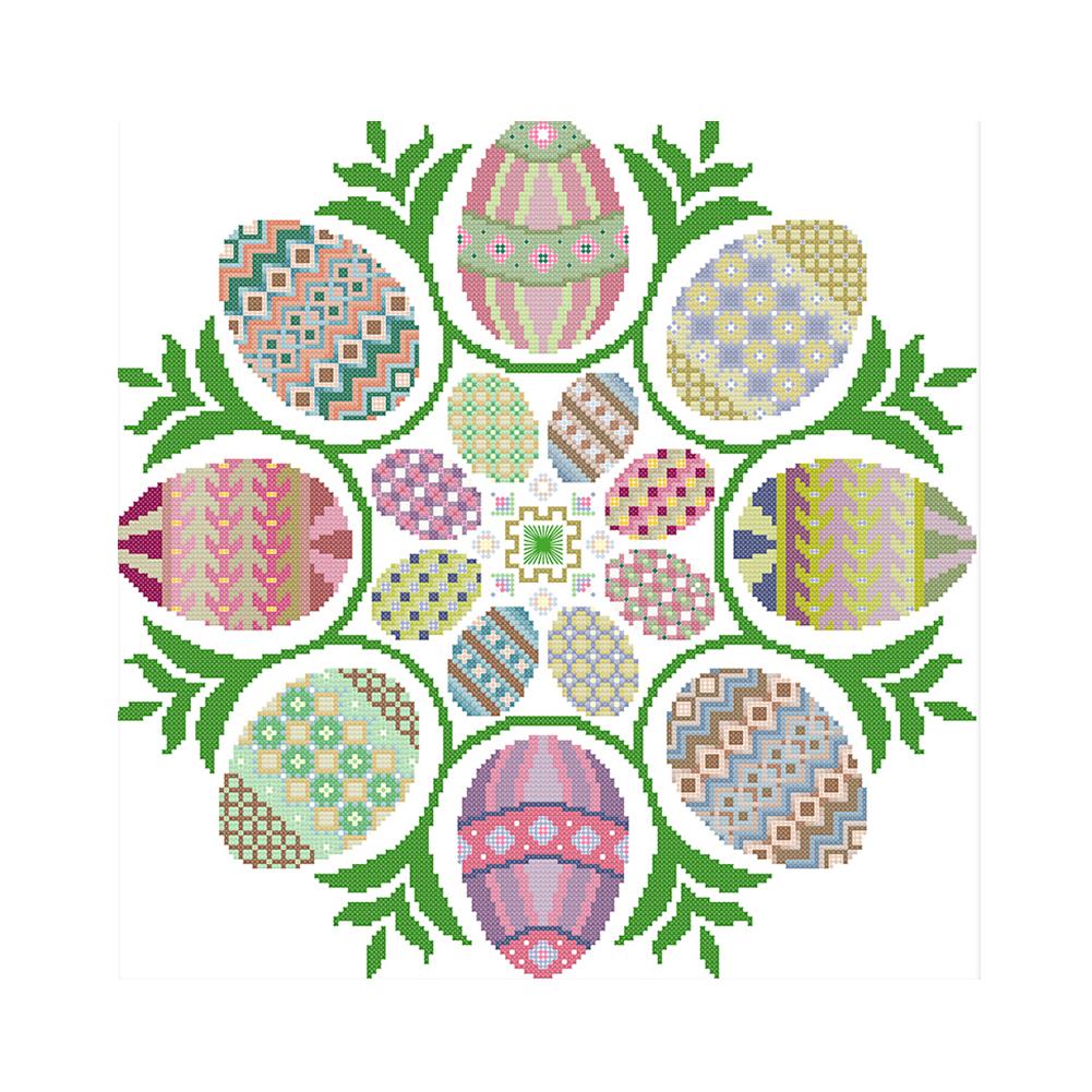 

Easter Eggs - 14CT Stamped Cross Stitch - 42*42cm, 501 Original