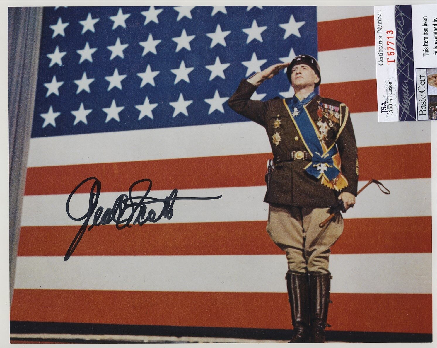 GEORGE C. SCOTT SIGNED AUTOGRAPHED COLOR PATTON Photo Poster painting JSA COA SUPER RARE!!