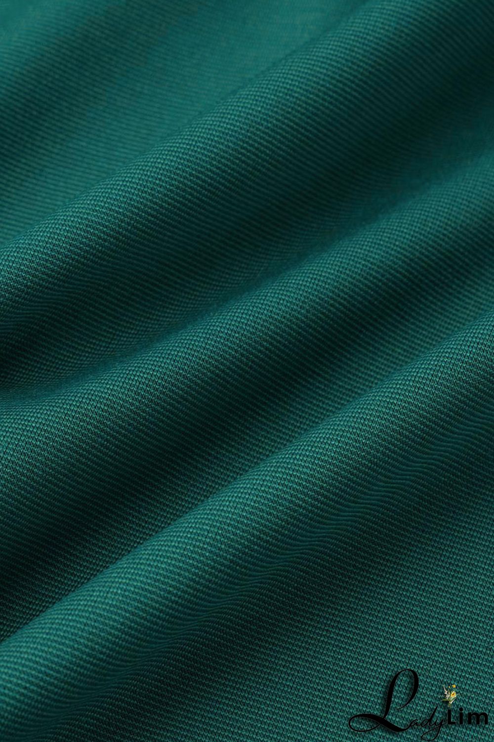 Green Casual Daily Solid Split Joint Buckle Turndown Collar One Step Skirt Dresses