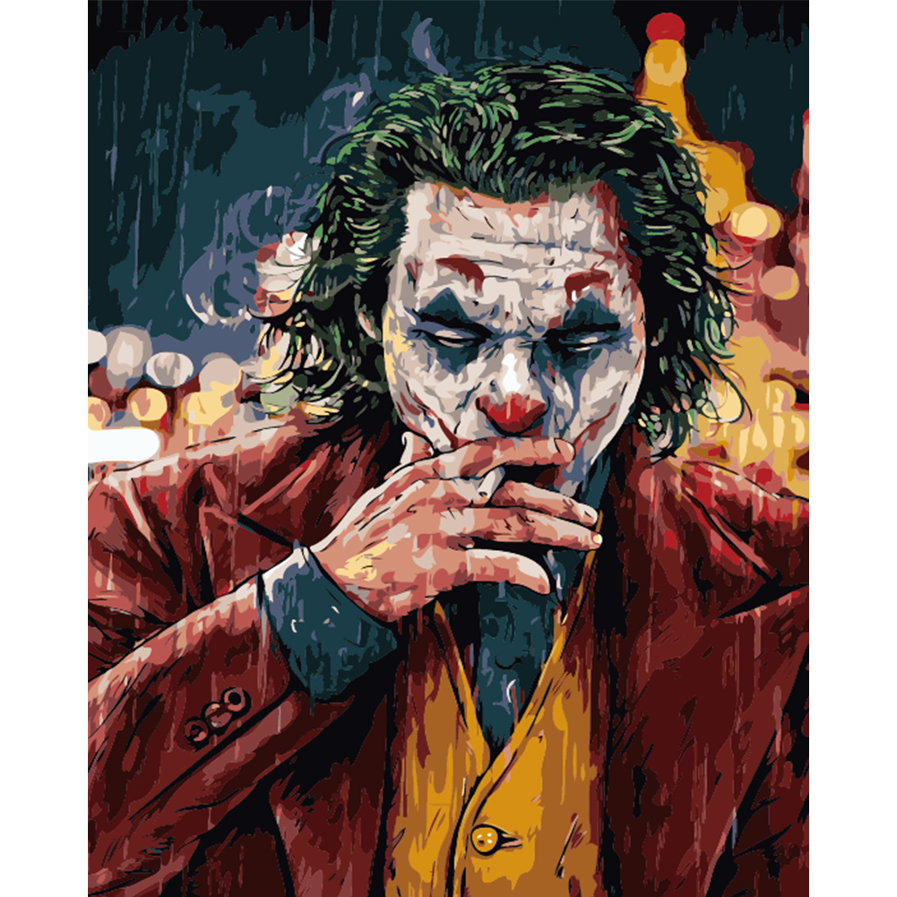 

40*50cm - Painting By Numbers - Smoking Clown, 501 Original