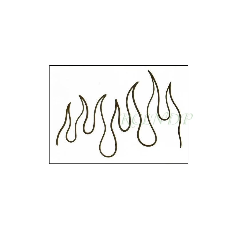Waterproof Temporary Tattoo Sticker Anime Cartoon fire flame Tatto Flash Tatoo Fake Tattoos Small Size Art for Kids Men Women