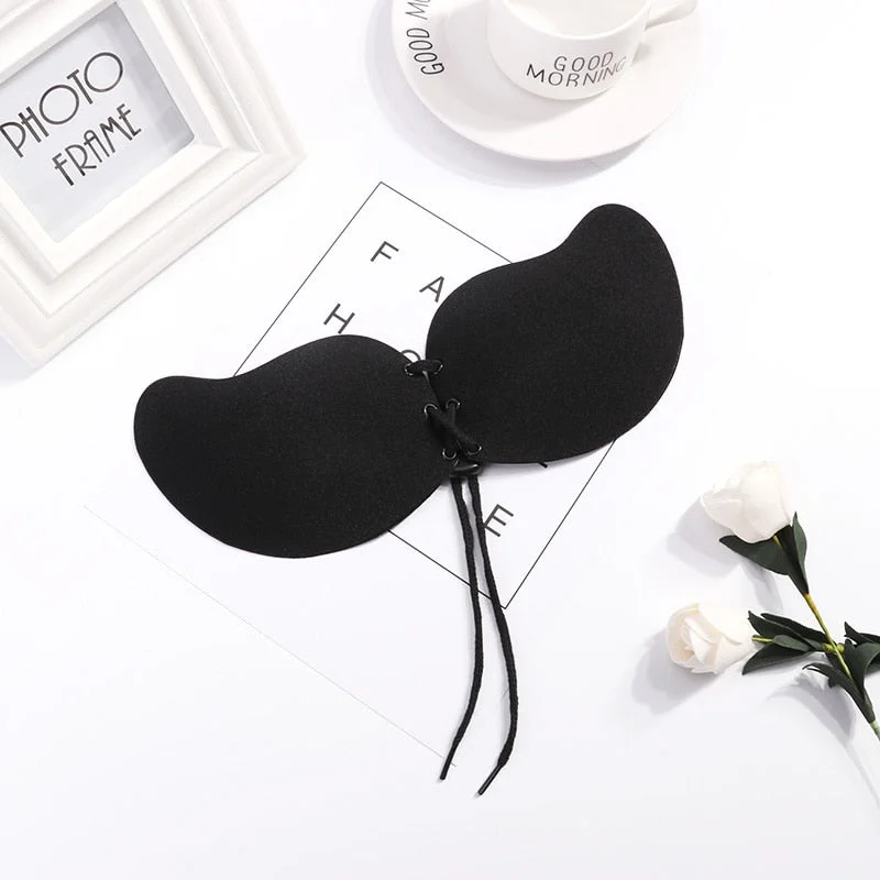 Silicone Push Up Bra Self Adhesive Strapless Invisible Bra Sexy Nipple Cover Reusable Lift Up Lingerie Women&rsquo;s Sticky Bra