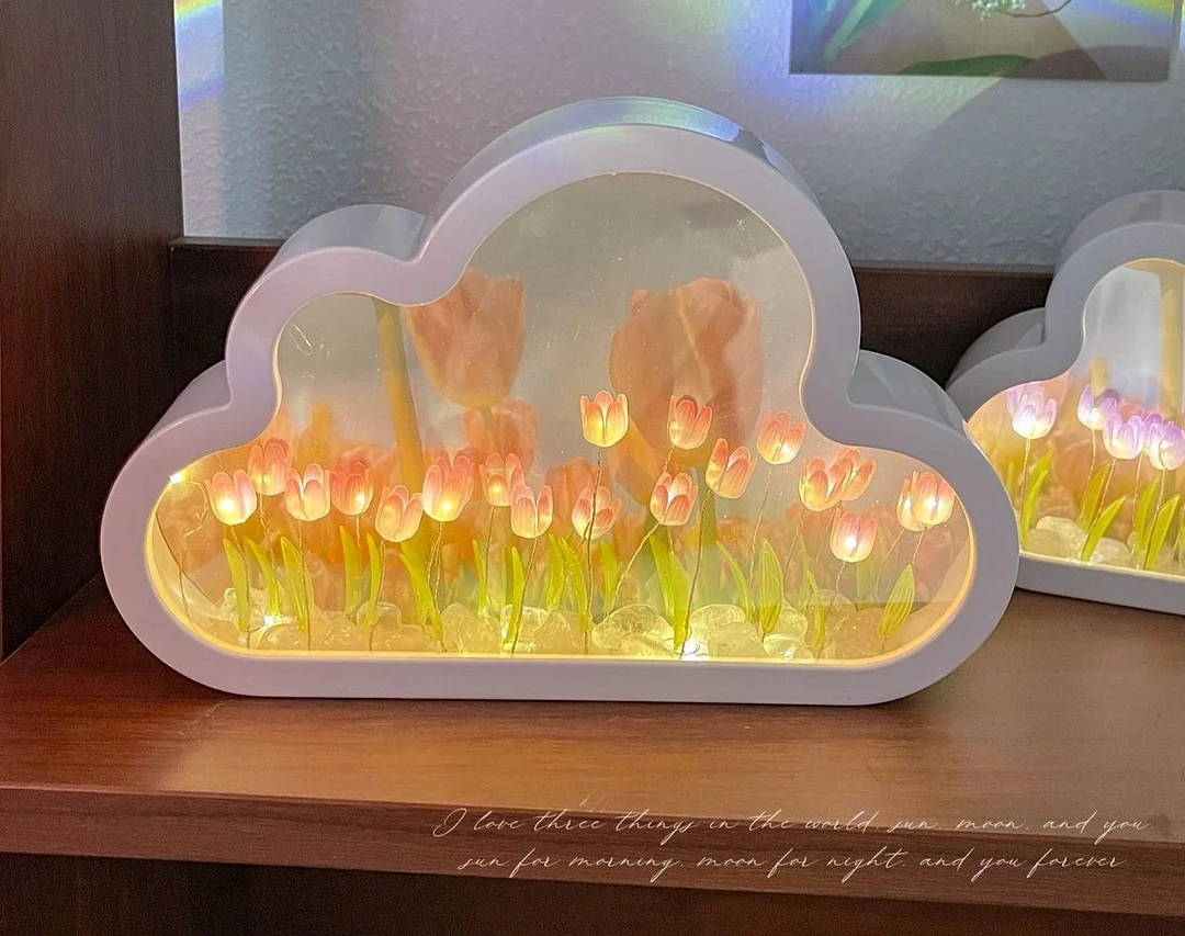DIY Tulip Cloud Light with Three-dimensional effect