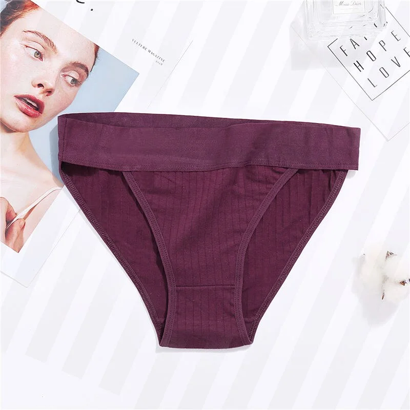 M-XL Women Cotton Underwear Panties Sexy Briefs for Female Underpants Solid Color Women Intimate Lingerie Cotton Panties
