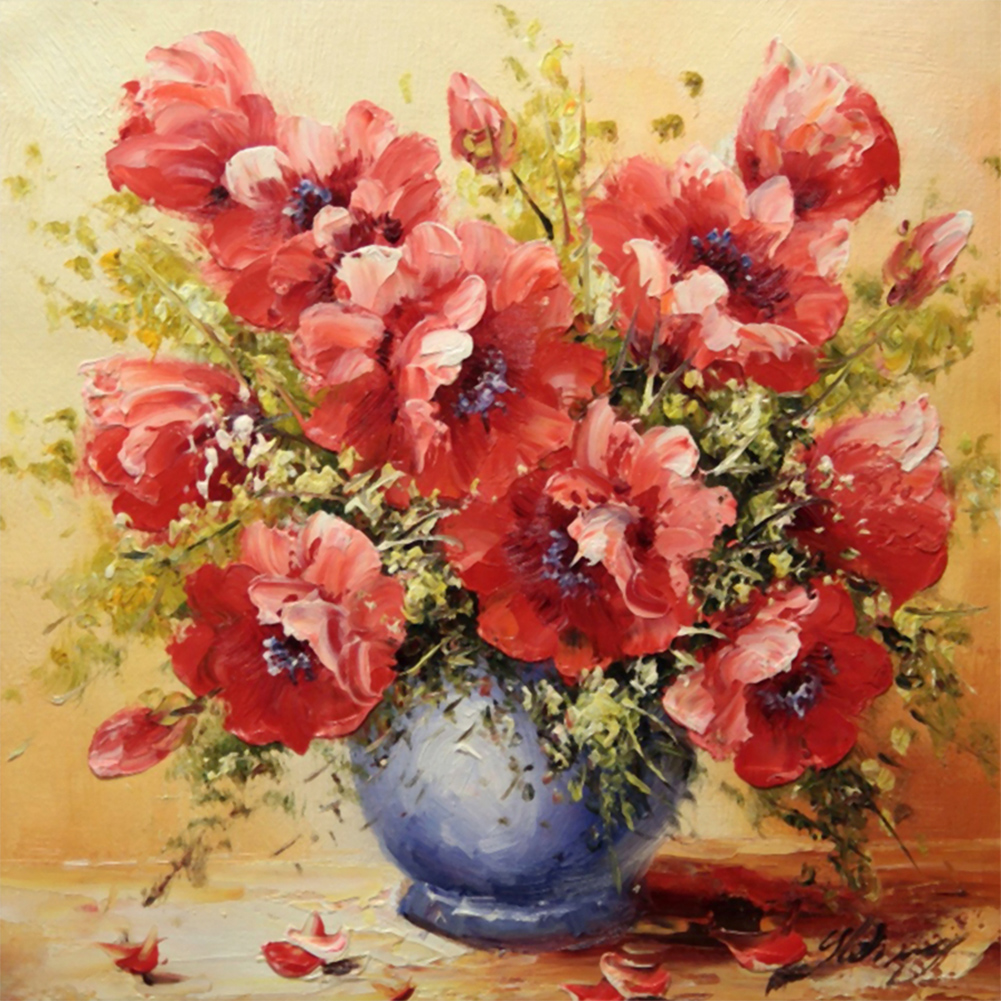 Flowerpot-Paint by Numbers-16"x16"/40x40cm