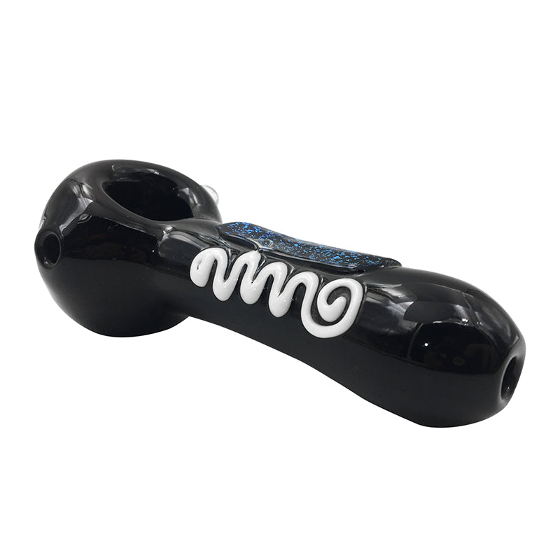 Heady Glass Hand Pipe Black Color