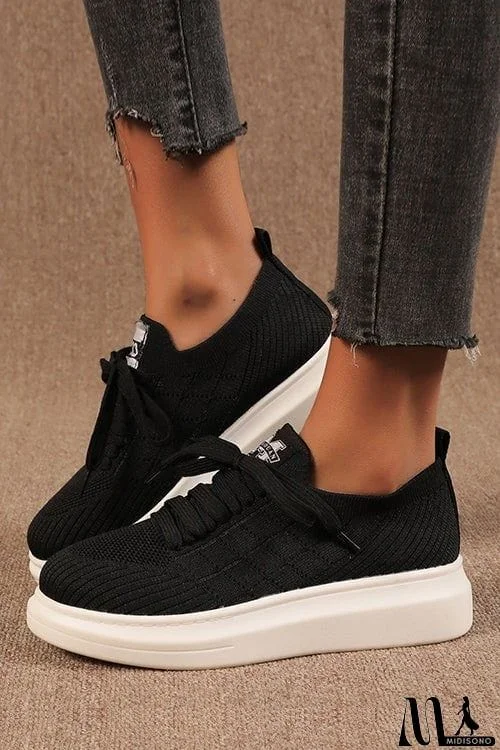 MidiSono - Knit Hole Platform Snakers
