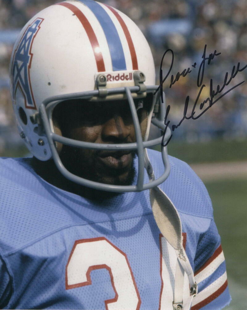 EARL CAMPBELL SIGNED AUTOGRAPH 8x10 Photo Poster painting - HOUSTON OILERS SUPERSTAR, NFL MVP