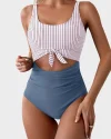 🔥2025 SUMMER 50% OFF🎁Ruched Tie-Knot Tummy Control One-Piece Swimsuit