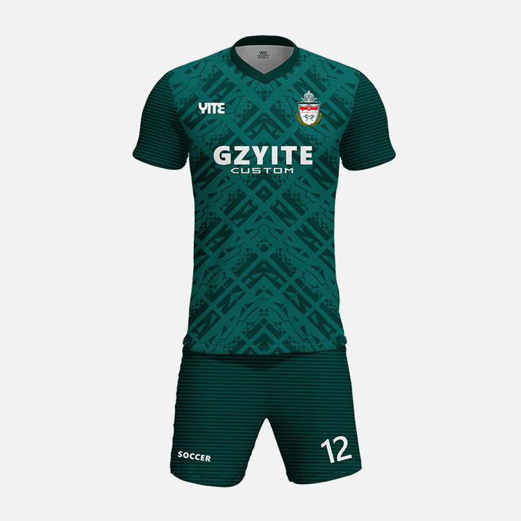 YITE | YTZQ147-White  And Green Soccer Uniforms