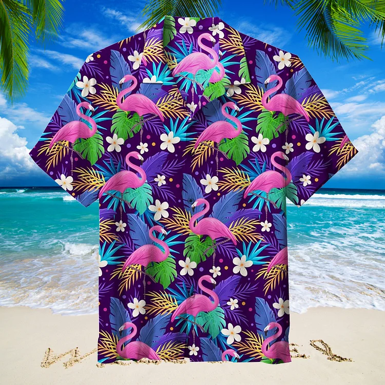 Plant Flamingo | Unisex Hawaiian Shirt