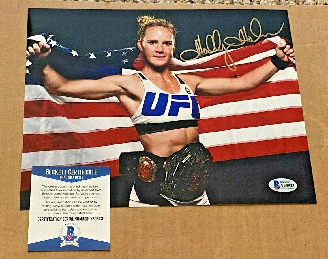 HOLY HOLM SIGNED 8X10 Photo Poster painting UFC MMA BECKETT CERTIFIED #2