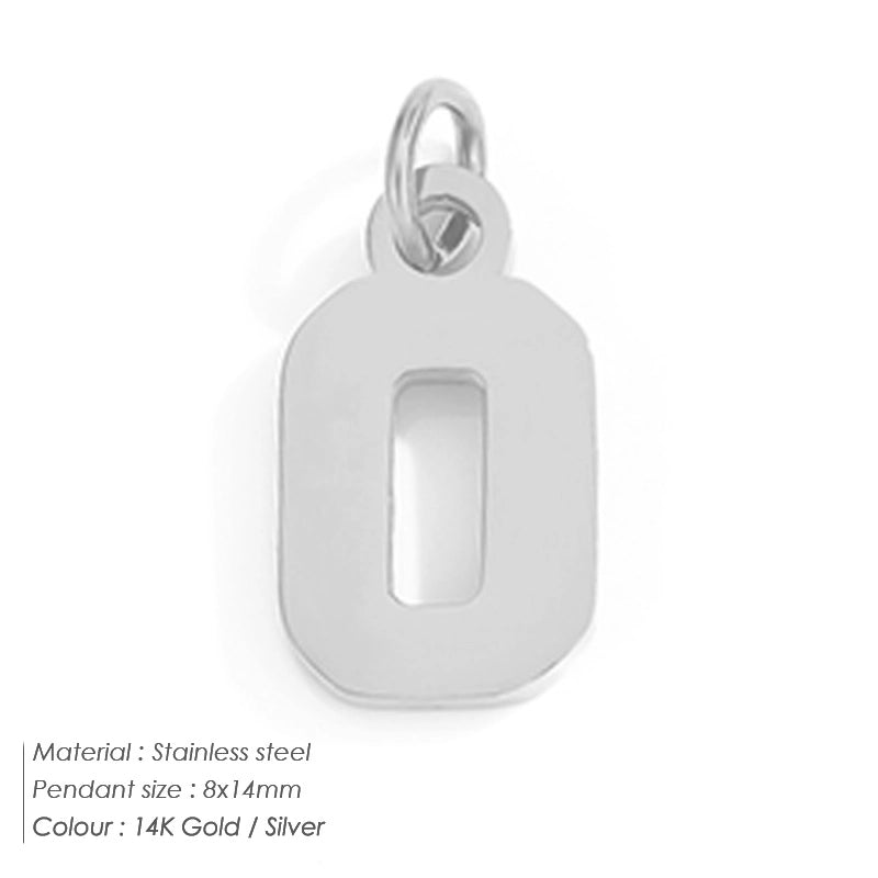 1 Piece 14*17mm 8 * 14mm 304 Stainless Steel 14K Gold Plated Number Pendant Jewelry Accessories